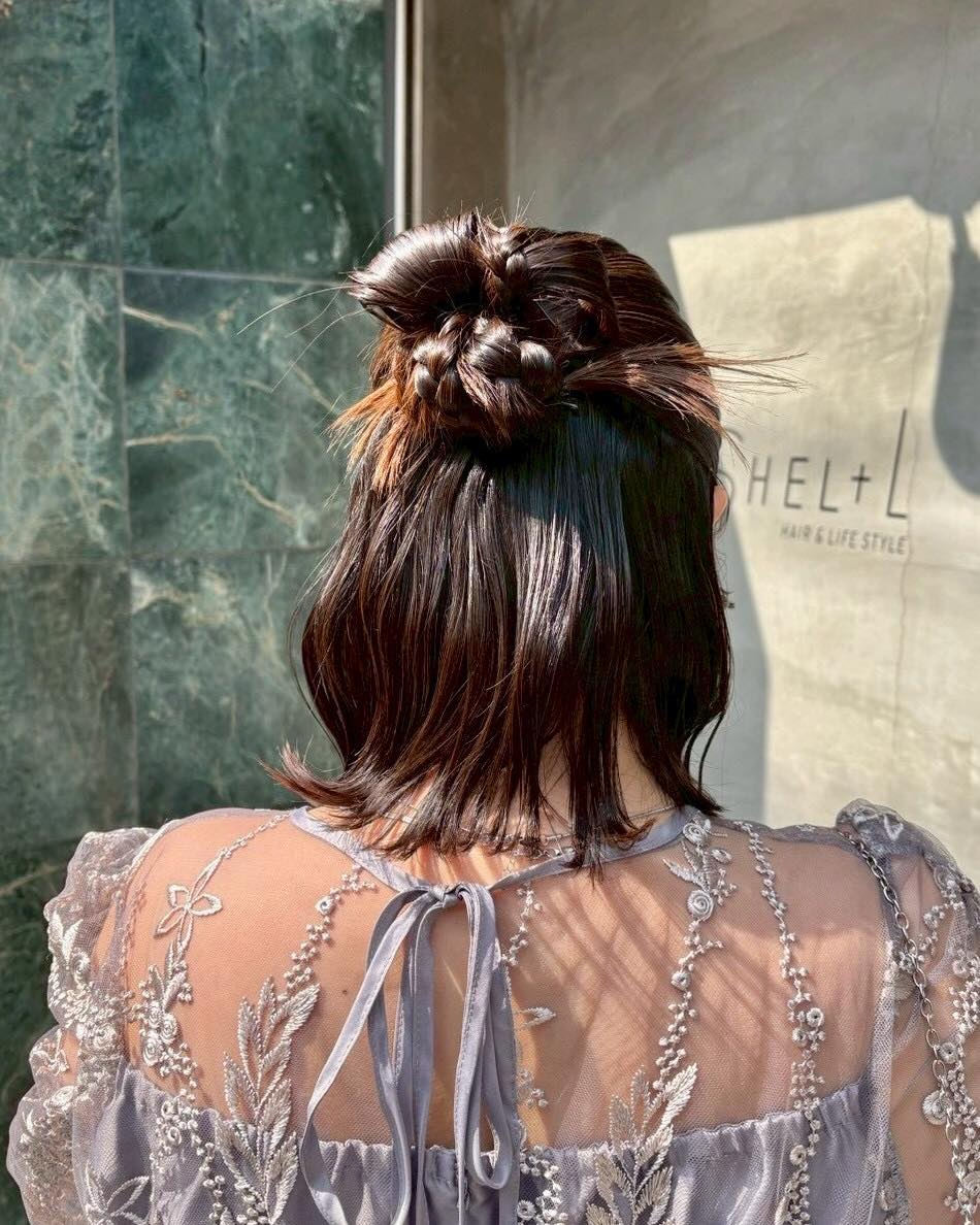 ハーフアップカチモリ✨